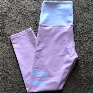 Pink melange crop light n tight. New without tags